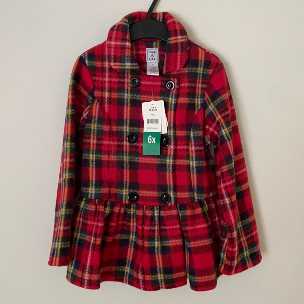 Girls size 6X fleece jacket, new with tags.